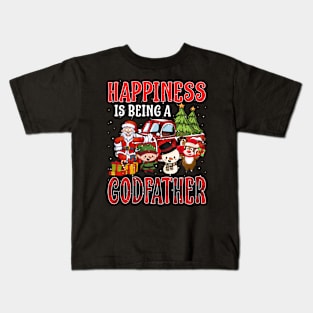 Happiness Is Being A Godfather Christmas Kids T-Shirt